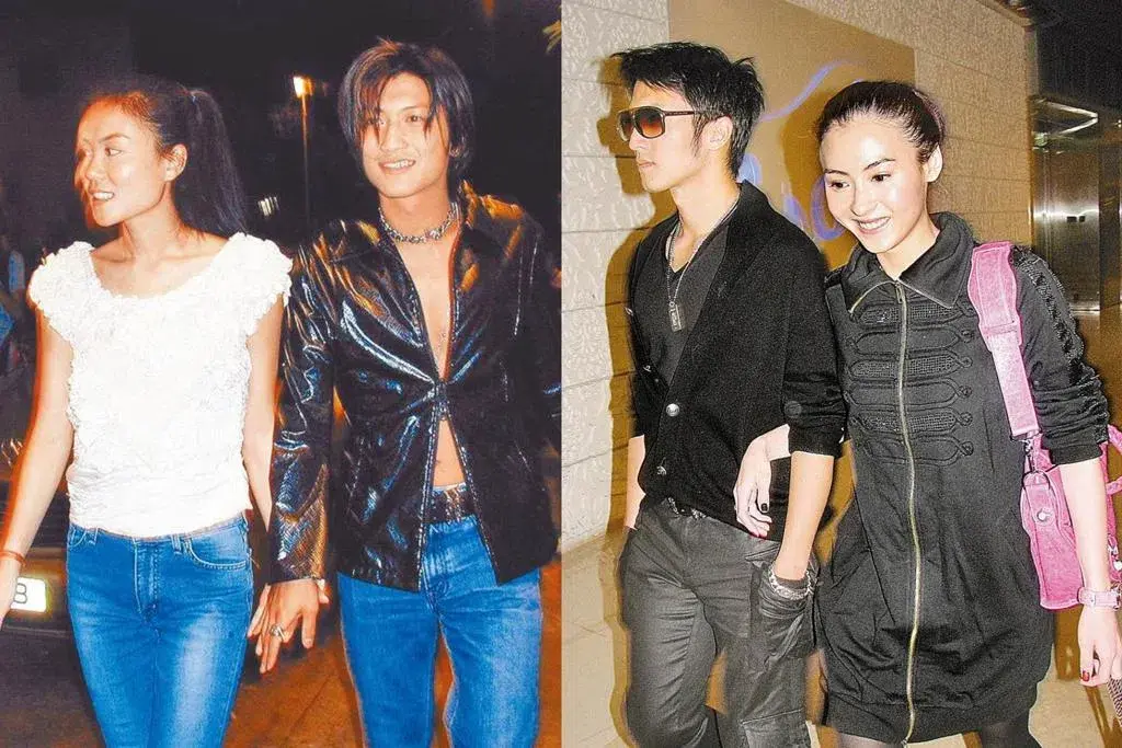 谢霆锋、张柏芝(右图右)与王菲(左图左)被视为华语娱乐圈最具话题性的三角纠葛。 (互联网) 谢霆锋、张柏芝(右图右)与王菲(左图左)被视为华语娱乐圈最具话题性的三角纠葛。 (互联网)