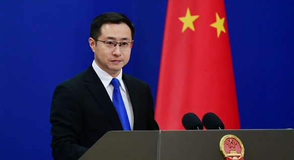 2026年6月20日，中国外交部发言人林剑主持例行记者会。（中国外交部）